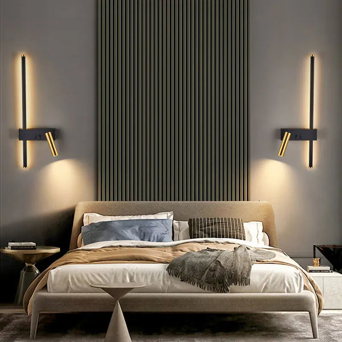 Nordic Modern LED Wall Lamp – Black & White Minimalist Design for Living Room & Bedroom - Samanta Factory