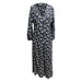 Women’s V-Neck Floral Maxi Dress – High-Waist Slit for Effortless Boho Chic - Samanta Factory