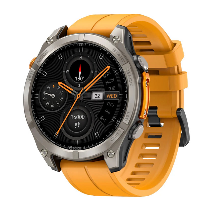 GPS smartwatch with AMOLED display, health tracking, and Bluetooth calling
