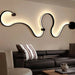  Modern LED wall lamp in aluminum with dimmable remote control, up & down wall sconce lighting for home décor.

