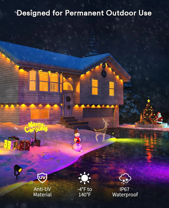Outdoor LED String Lights – Multi-Color App & Remote Control