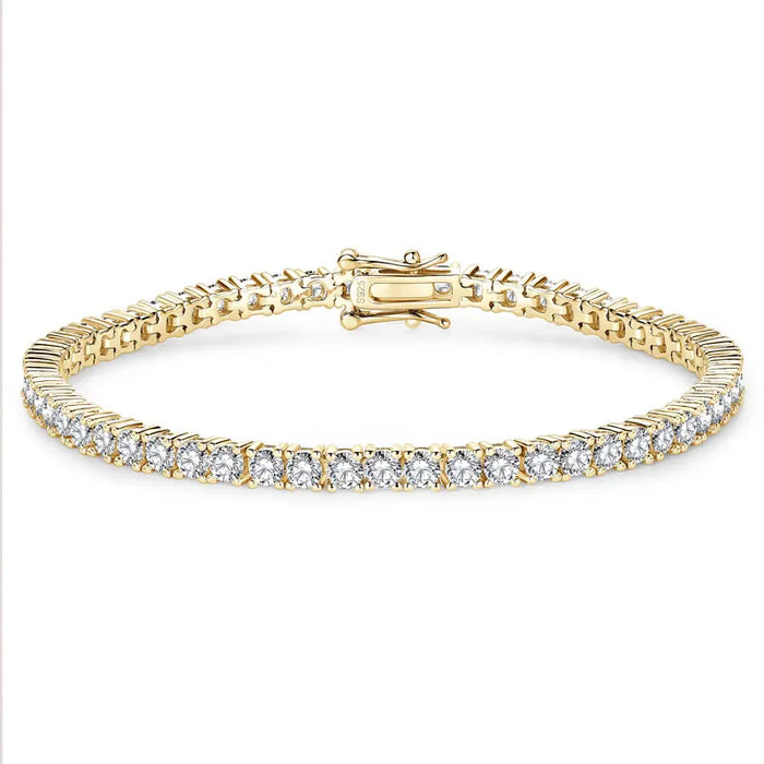 Moissanite Tennis Bracelet – 925 Sterling Silver with Certificate - Samanta Factory