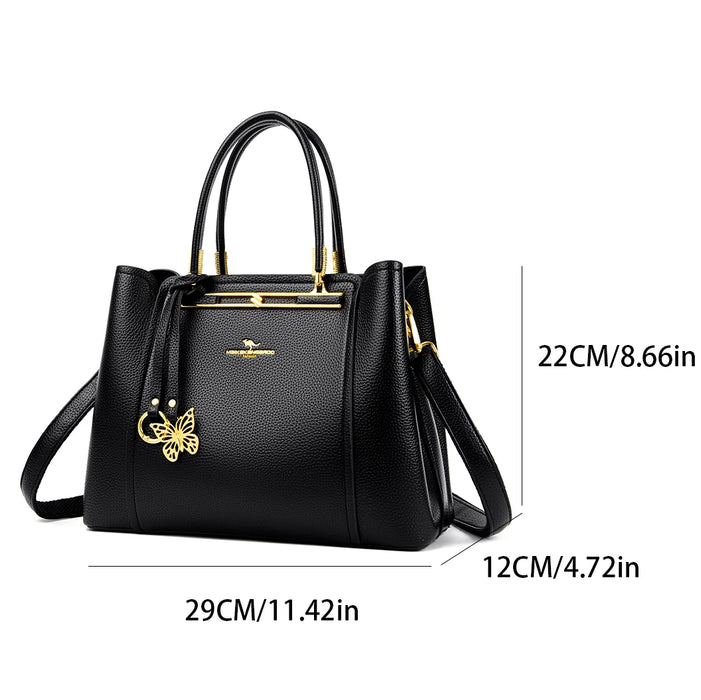 Women’s Tote Bag – Soft Microfiber Leather Casual Handbag with Zipper Closure - Samanta Factory