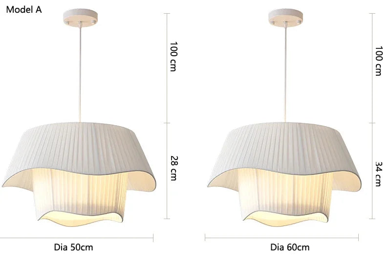 Fabric Pendant Light – Nordic Designer Style with Dimmable LED - Samanta Factory