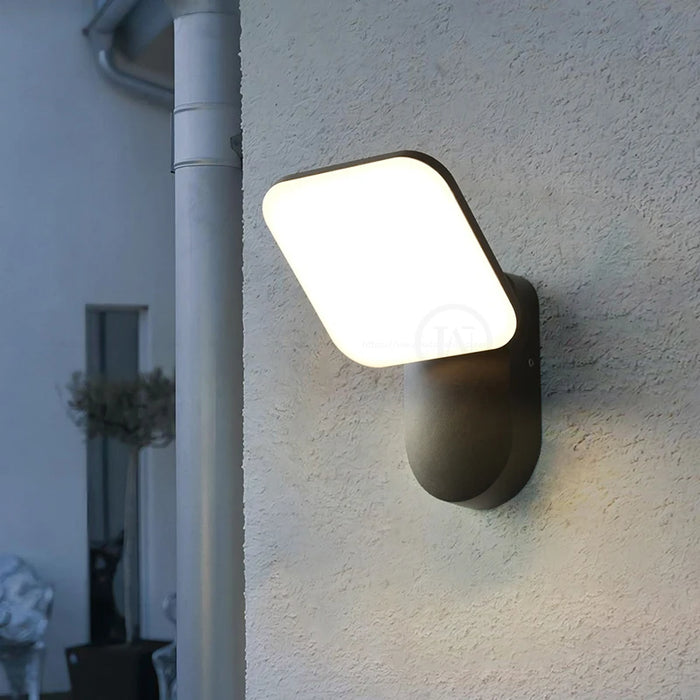 Outdoor LED Wall Lamp with PIR Motion Sensor – Waterproof IP65 12W Aluminum Light for Porch & Garden - Samanta Factory