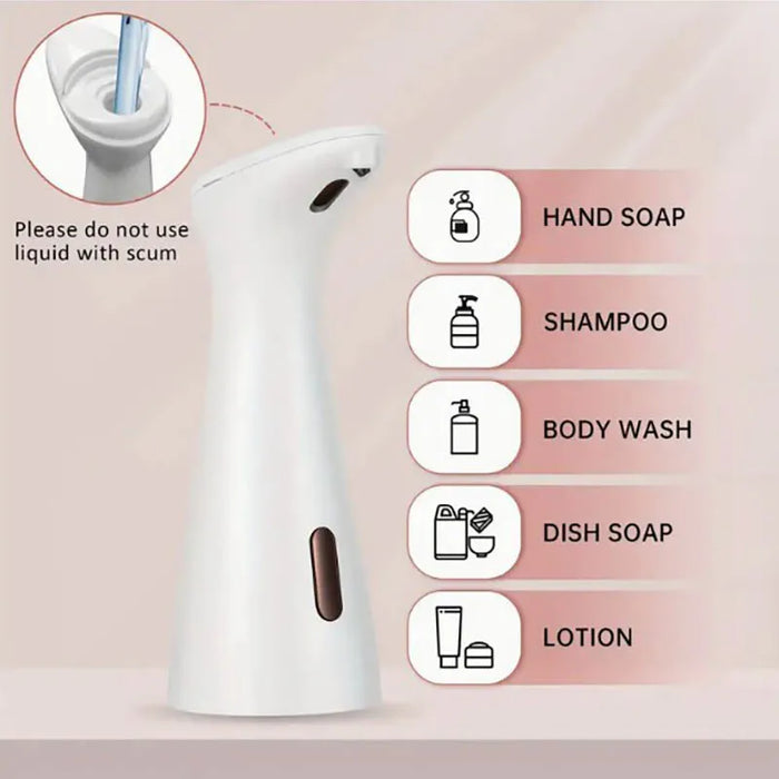 Automatic Soap Dispenser – Touchless Sensor with 0.2s Fast Dispense & Waterproof Non-Slip Base