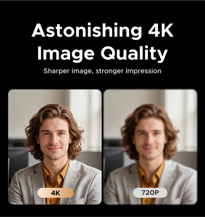 4K Webcam – 8MP Auto Focus with USB Plug & Play SF
