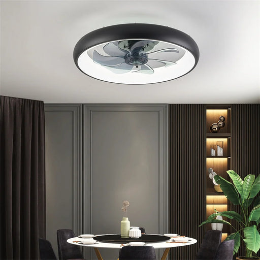 Smart Ceiling Fan with Light – Remote-Controlled Fan with Retractable Blades and LED Lighting