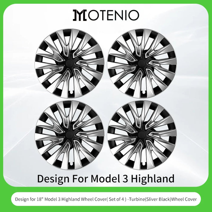 4PCS Wheel Cover Design For Tesla Model 3 Highland 2023-2025 18 Inch Right＆Left Hubcaps Storm Style Wheel Cover Accessories - Samanta Factory