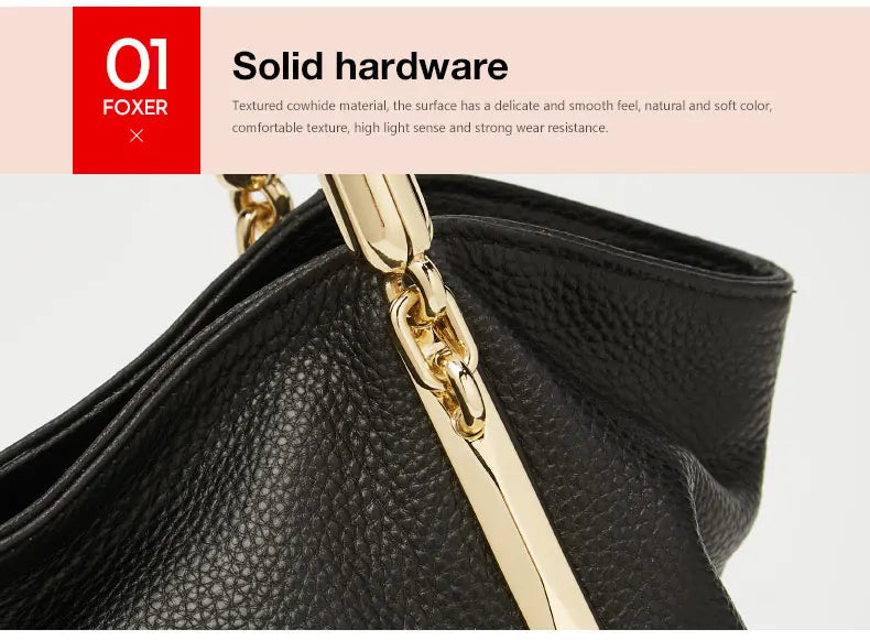 Genuine Leather Shoulder Bag – Elegant Casual Tote with Beading & Sequins for Women - Samanta Factory