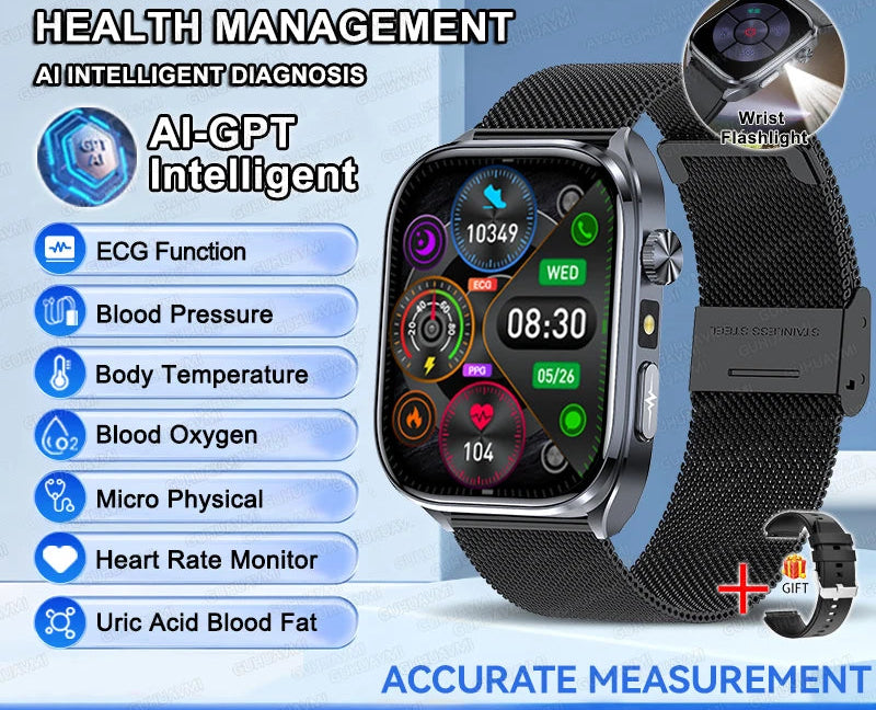 Health Smartwatch – ECG & AI Five-Organ Monitoring SF