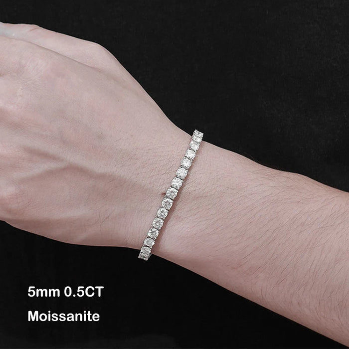 Moissanite Tennis Bracelet – Certified 925 Sterling Silver with D Color VVS1 Stones - Samanta Factory