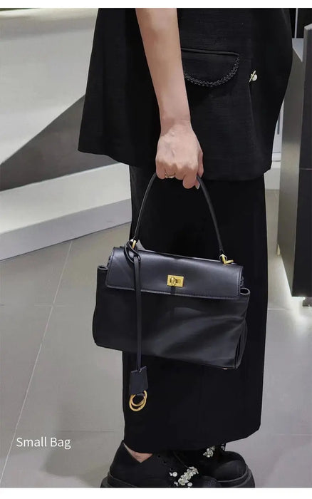 Leather Satchel Bag - Soft Casual Carry SF