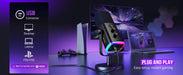 Dynamic USB/XLR Microphone – Cardioid with RGB Lighting & Noise Reduction SF
