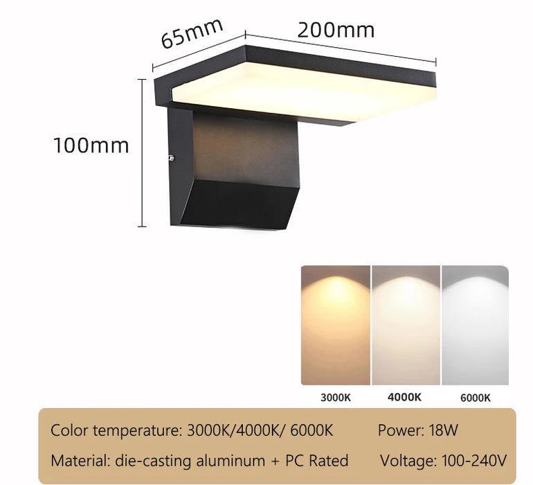 Modern LED Wall Lamp – Waterproof IP65 Aluminum Light for Indoor & Outdoor Home Lighting - Samanta Factory