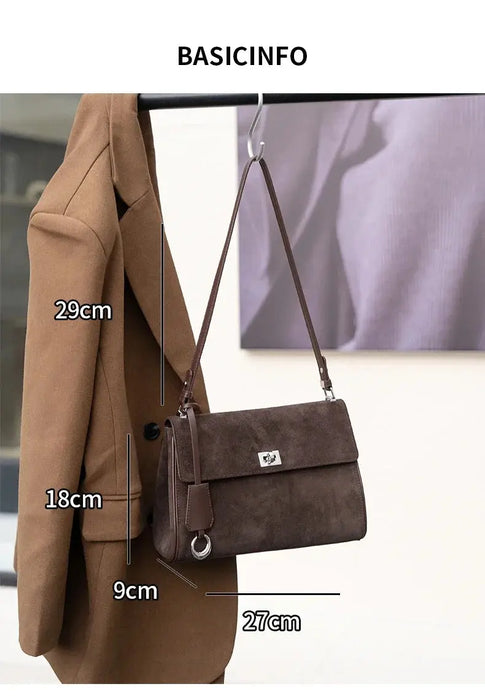 Leather Shoulder Bag - Soft Casual Tote SF