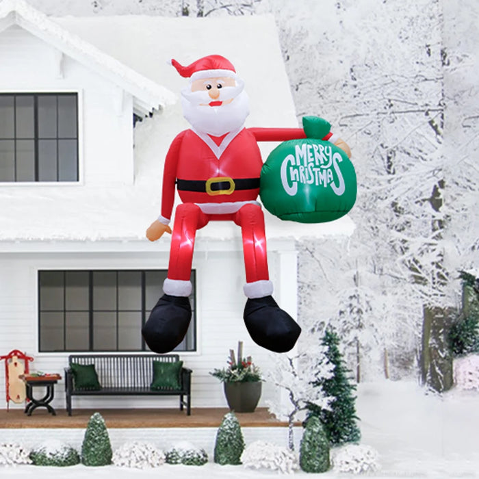 8FT Inflatable Christmas Santa – Outdoor Blow-Up with LED Lights