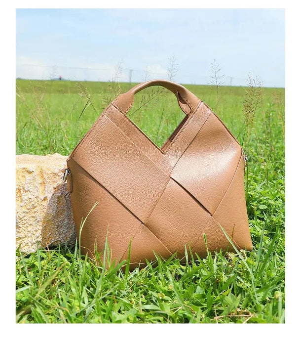 Cow Leather Shoulder Bag – Soft Satchel for Four Seasons SF