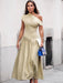 Maxi Dress – Pleated Patchwork Elegance - Samanta Factory