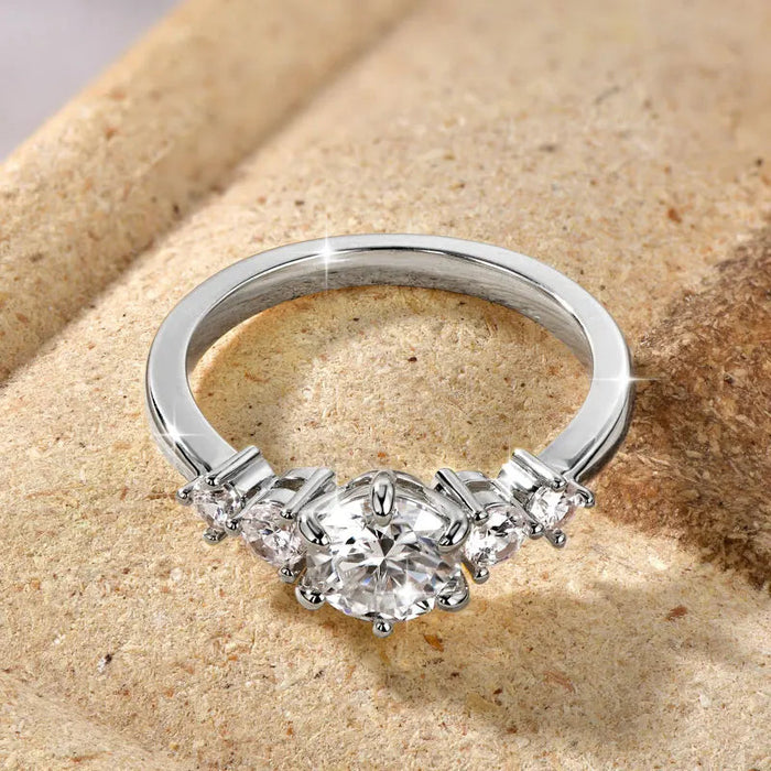 Ehhai Certified D Color VVS1 Lab Created Imitation Diamond Moissanite Ring for Women Engagement Rings Wedding Fine Jewelry Gifts SF
