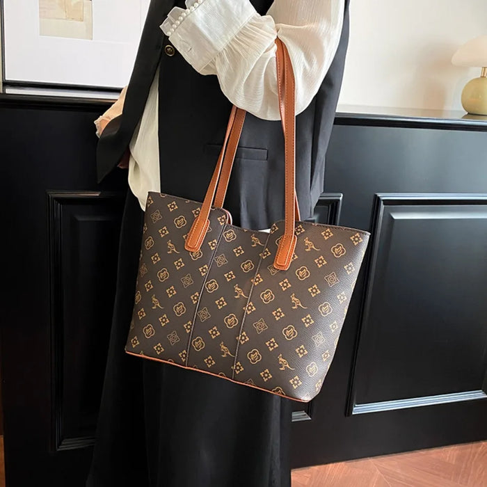 Luxurious Women’s Leather Shoulder Bag – Stylish Microfiber Synthetic Leather Casual Tote - Samanta Factory