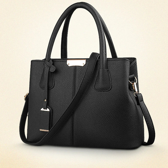 Ladies Large Tote Bag – Square Shoulder Bag, PU Leather Handbag & Crossbody for Women - Samanta Factory
