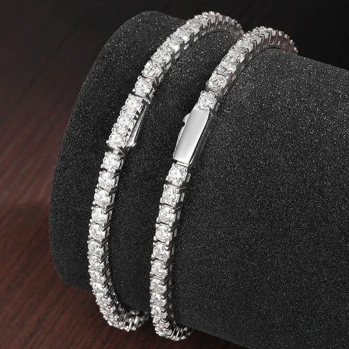 D Color VVS1 Moissanite Tennis Bracelet in 925 Sterling Silver