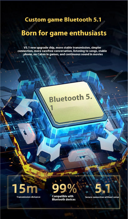 Bluetooth Earbuds – Waterproof Noise-Cancelling Wireless Headphones with Touch Control & Fast Charging