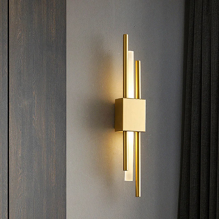 Contemporary Black & Gold LED Wall Lamp – Up & Down Light for Modern Interiors - Samanta Factory