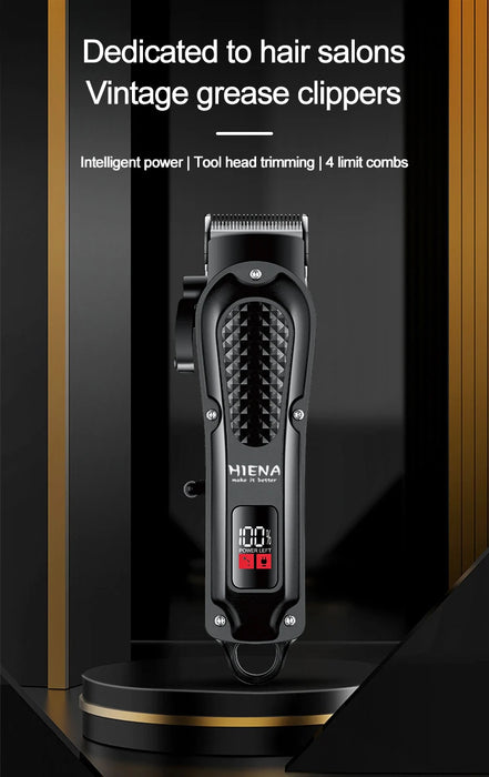 Electric Hair Clipper – Rechargeable Stainless Steel Blade with USB Charging & Adjustable Length