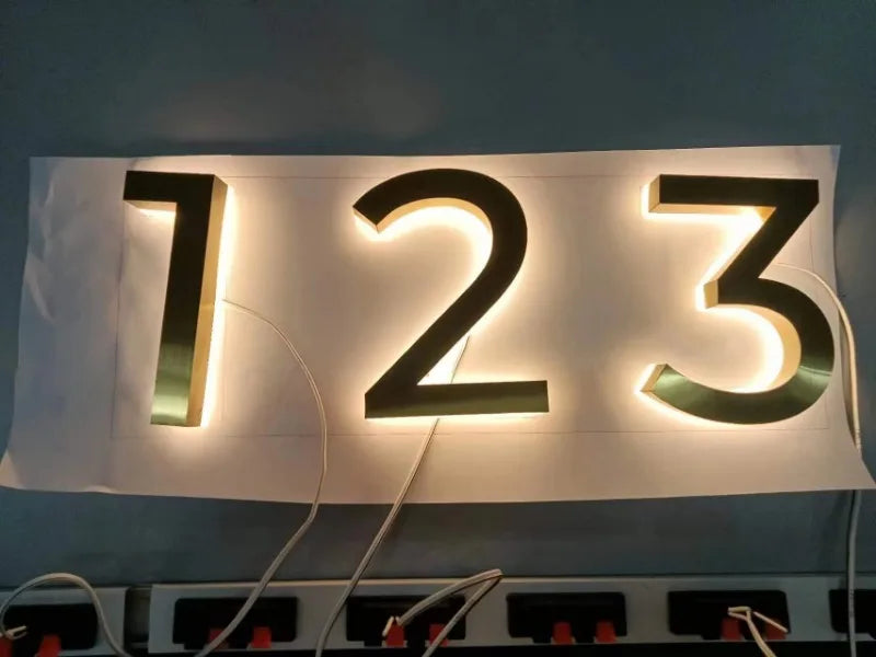 LED House Numbers – Backlit Stainless Steel Address Sign SF