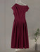 Maxi Dress – Pleated Patchwork Elegance - Samanta Factory
