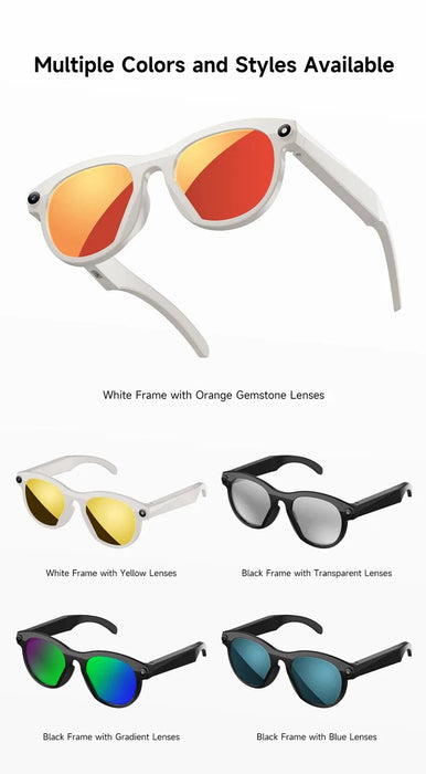 8K AI Smart Glasses with Camera & Translation – Bluetooth Calling Voice Assistant Eyewear SF