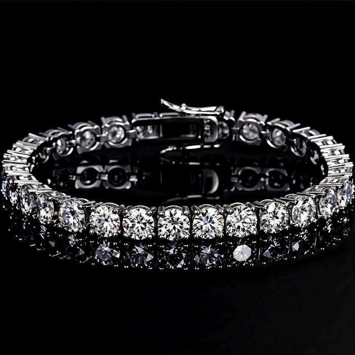 Moissanite Vintage Bracelet – 925 Sterling Silver Unisex Jewelry - Samanta Factory
