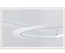 Art Deco Pendant Light – White Acrylic & Iron Chandelier with Remote Control - Samanta Factory
