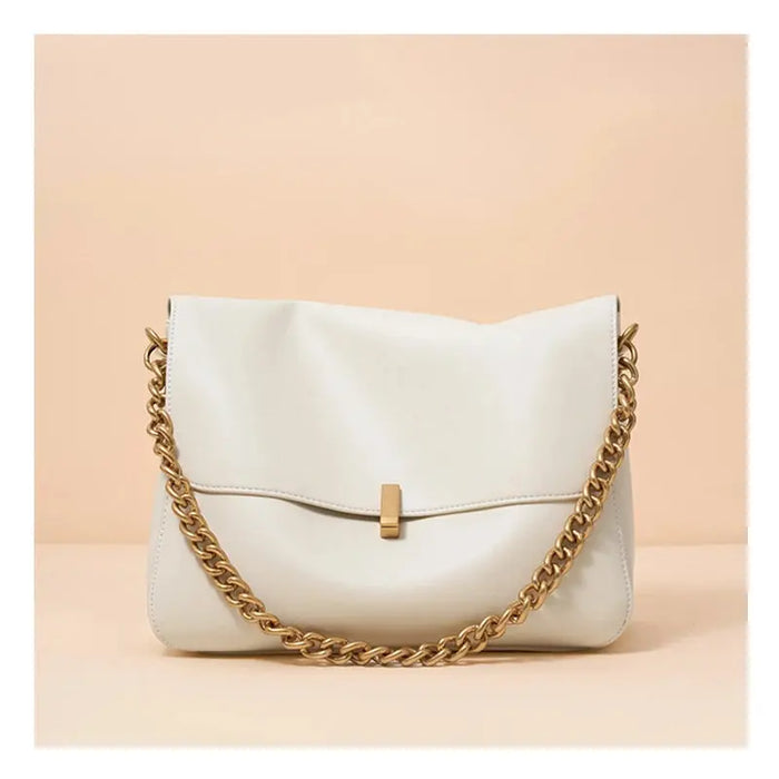 Leather Crossbody Bag - Vintage Soft Flap Style SF