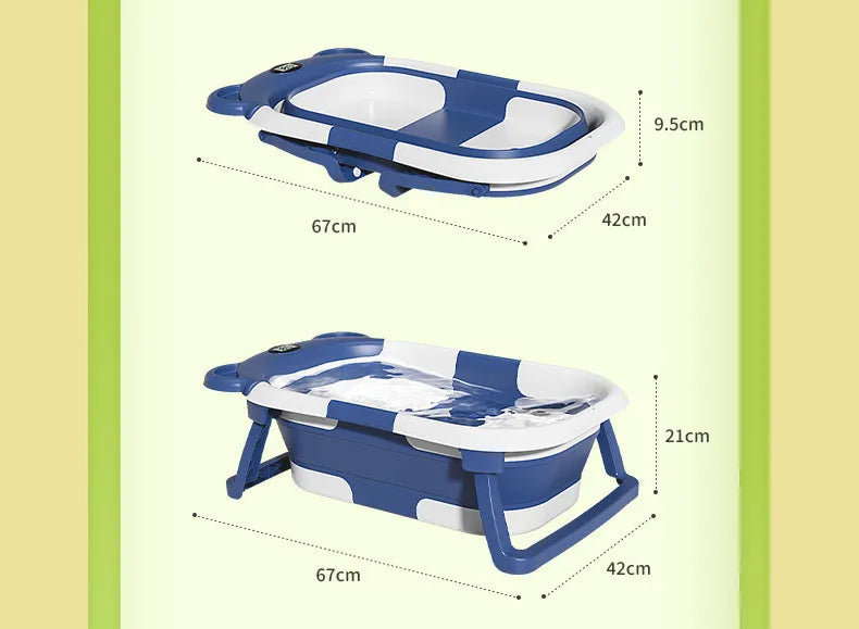 Foldable Silicone Baby Bath Tub – Soft & Safe Bathtub for Newborns & Toddlers - Samanta Factory