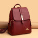 Women’s Leather Backpack – Fashionable White Shoulder Bag for Travel & School - Samanta Factory