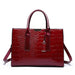 Luxury Crocodile Pattern Handbag – Large Capacity Vintage Women’s Leather Tote Shoulder Bag SF