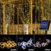 Festive Solar-Powered Curtain Lights with Waterproof Design & Remote Control - Samanta Factory