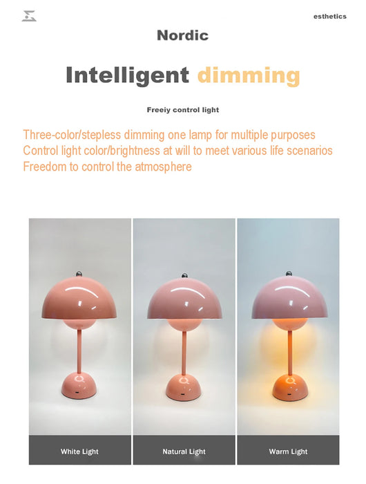 Flower Bud Desk Lamp – Touch-Controlled LED Light with Dimmable Brightness
