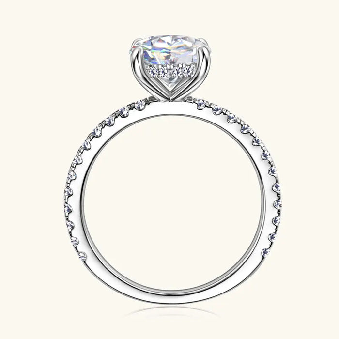 Moissanite Ring – 2ct Round-Cut Solitaire