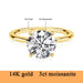 14K Gold Moissanite Ring – Certified Round-Cut Brilliance SF