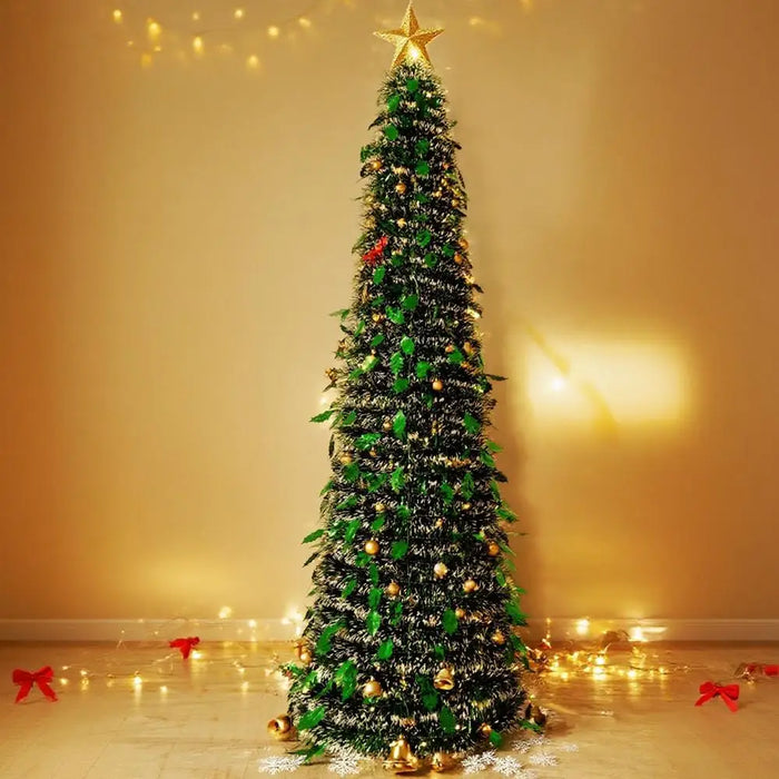 Artificial Christmas Tree – Foldable Gradient Design with Non-Slip Base