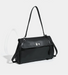 PU Leather Shoulder Bag - Lock Flap Crossbody Design SF