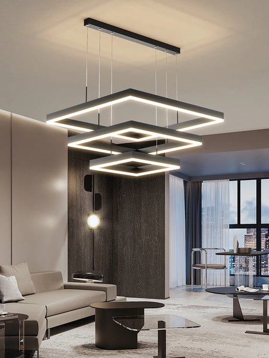 Modern LED Ring Pendant Light – Dimmable Multi-Color Ceiling Fixture for Living & Bedroom Spaces - Samanta Factory