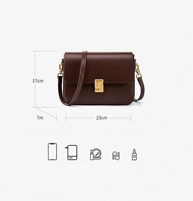 Split Leather Satchel Bag – Moderate Hardness for Women