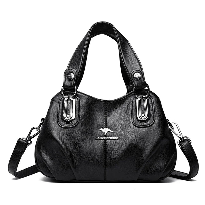 Women’s Tote Bag – Sequined Letter Design & Soft Leather Shoulder Handbag - Samanta Factory