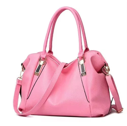 Women's PU Leather Shoulder Bag – Large Capacity Casual Zipper Handbag SF