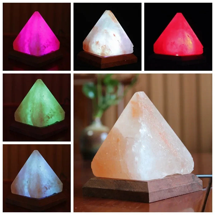 Himalayan Salt Lamp – Color-Changing LED with USB & Natural Air Purification
